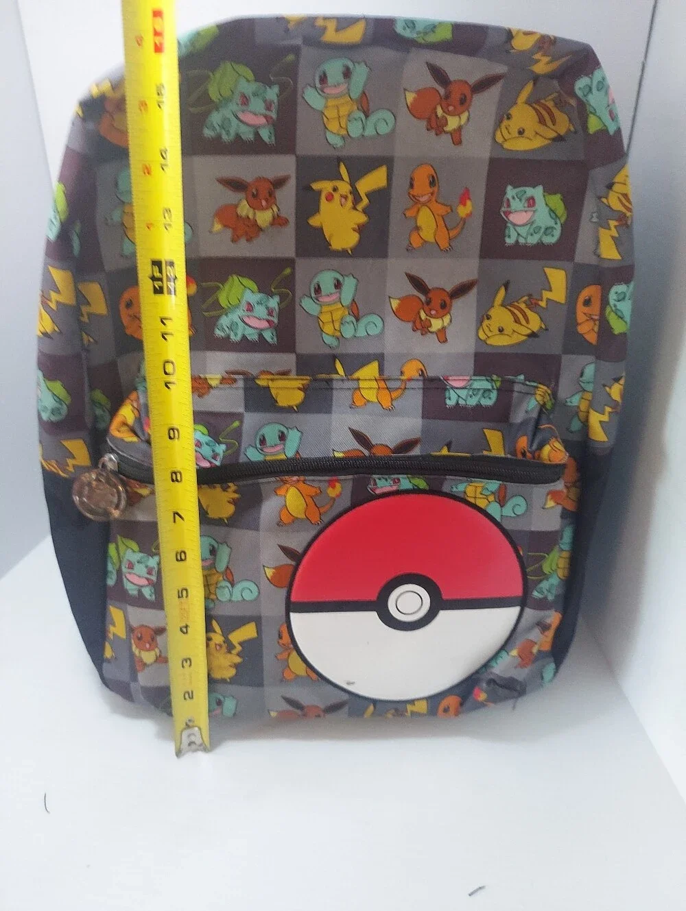 Pokemon Kids Backpack with Pokeball Pocket - Gray Multi